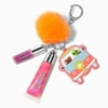 Claire's Groovy Bus Lip Gloss Keychain, Silicone, Metal