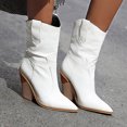 thumbnail image 1 of SMihono Sandales Femmes Été Grande Taille Compensées Bout Pointu Confortables Brodées Rodeo Cowboy Pantoufles en Liquidation, 1 of 6