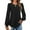 Black, variant on Eyelet Lace Sweatshirts for Women Long Puff Sleeve Crew Neck Tunic Tops Fall Fashion Trendy Solid Color Loose Casual Blouses