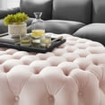 thumbnail image 5 of Modway Amour Tufted Button Large Round Performance Velvet Ottoman in Pink, 5 of 6