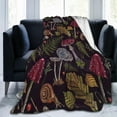 thumbnail image 2 of Wild Mushroom Blanket Plant Autumn Leaves Throw Blankets Gifts for Kids Adults Farmhouse Style Snail Print Lightweight Soft Fleece Cozy for Sofa Couch Bed Chair Room Birthday Decor 50x60in, 2 of 5