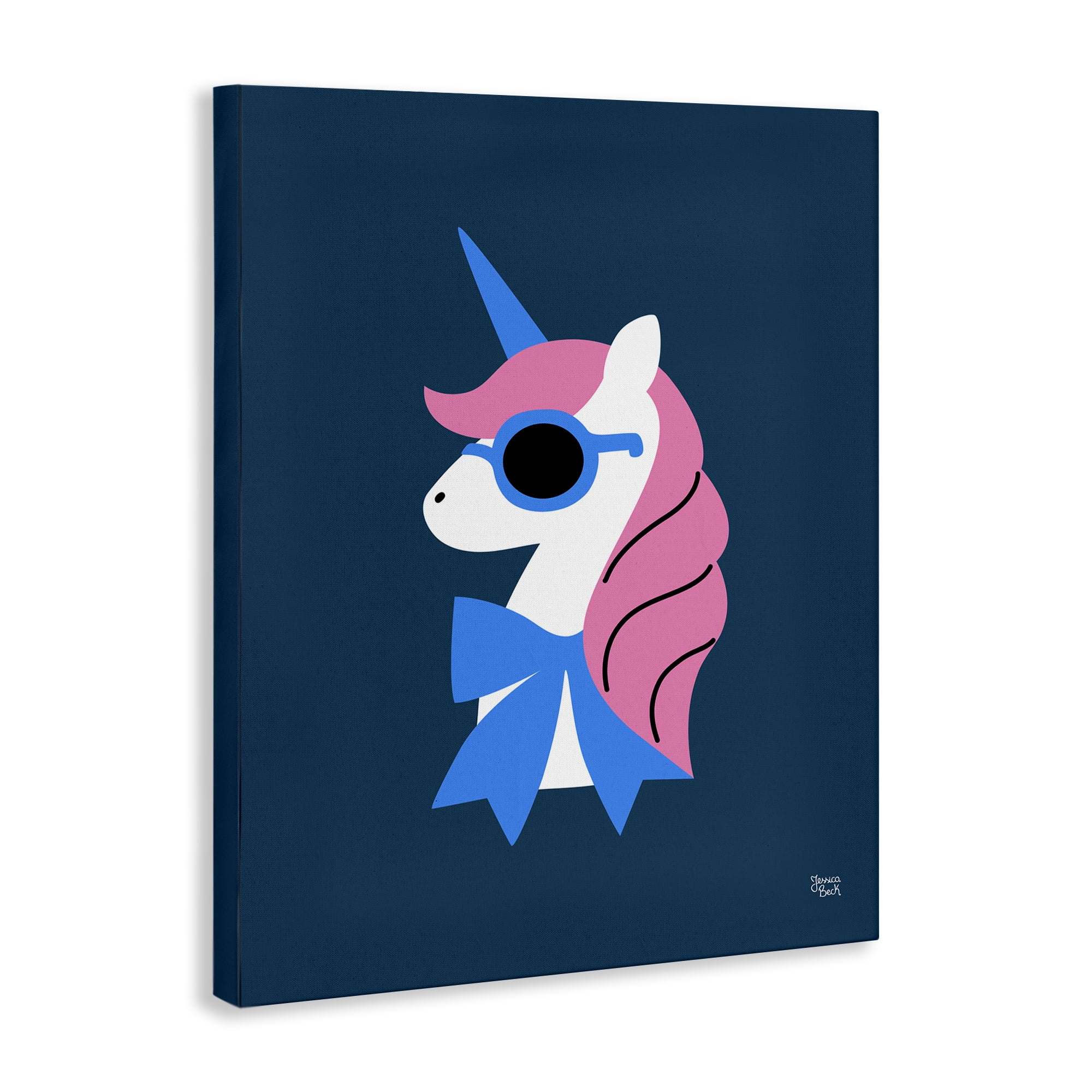 Stupell Industries Stylish Unicorn in Sunglasses Fantasy & Sci-Fi Painting Wrapped Canvas Art Print Wall Art, 24 x 30