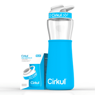 (2 Pack Bundle) Cirkul 22 oz Water Bottle Kit with Blue Lid Includes and  Fruit Punch & Mixed Berry Flavor Cartridges for Optimal Refreshment  -Perfect