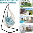 thumbnail image 5 of WYDK Hammock Chair Stand Portable Heavy Duty Solid Steel Stand Only Outdoor Indoor Hanging Chair Stand for Air Porch Swing Chair w/Weather-Resistant Finish, Offset Base, 360-Degree Rotation, Black, 5 of 7