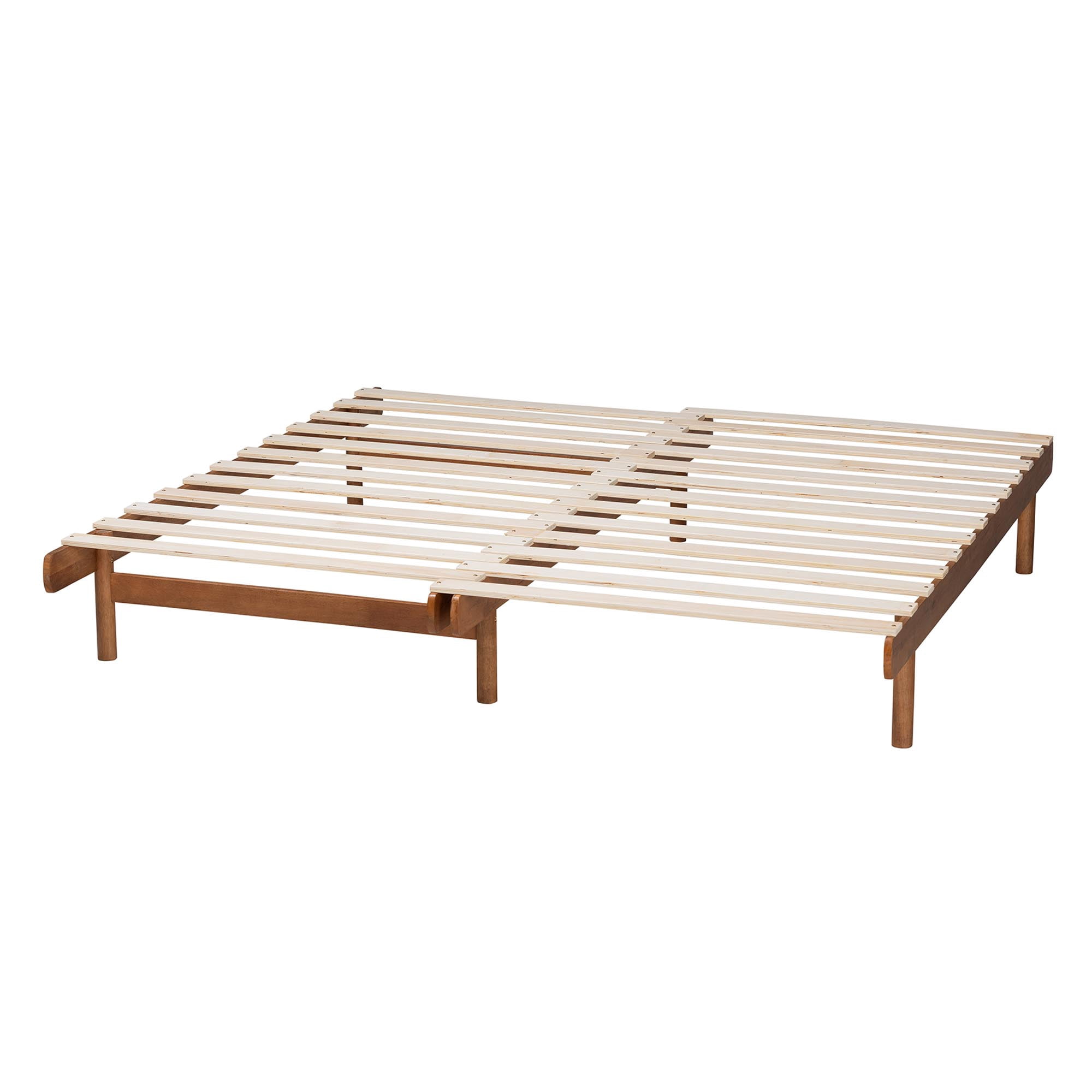Baxton Studio Bolivia Mid-Century Expandable Bed, Expandable, Walnut Brown