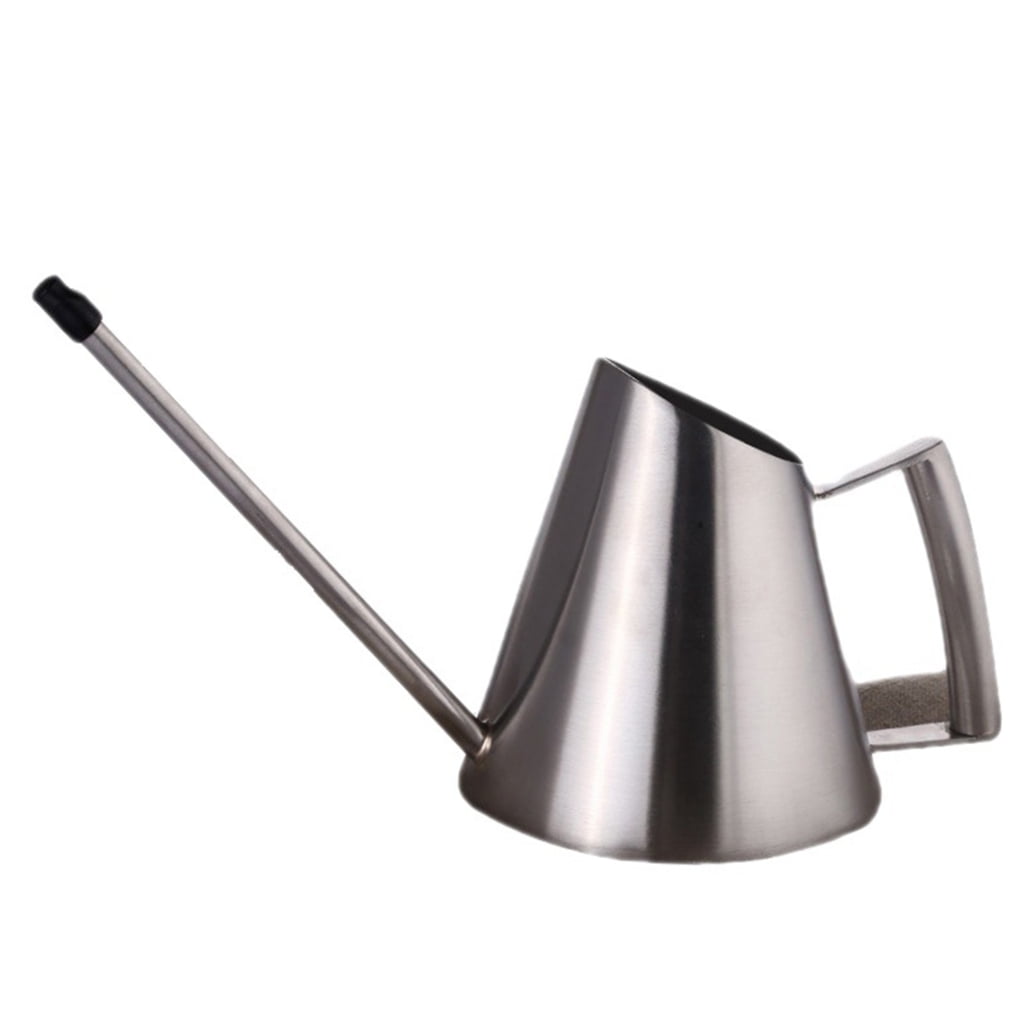 ELAYARD Plated Stainless Steel Watering Can with Extended Spout for Indoor Outdoor Garden Plants Metal Pot