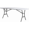 thumbnail image 5 of 6-Foot Fold in Half Table, Light Commercial, White Granite, 5 of 8