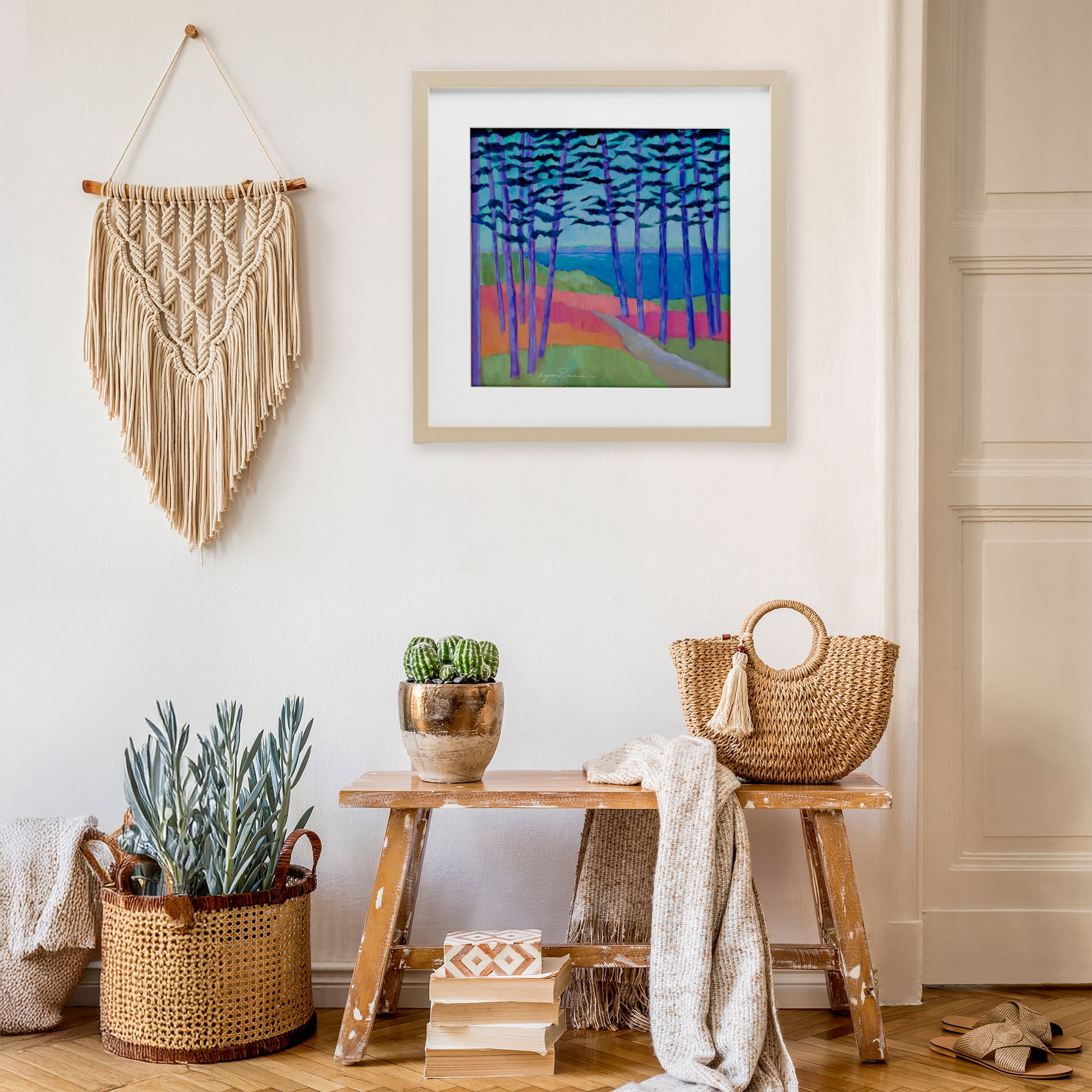 Stupell Industries Razzle Dazzle Forest Scene Birch Framed Print Under Glass, design by Lynn Ericson Fine Art