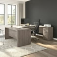 thumbnail image 3 of Bestar Logan 65W U Shaped Desk in silver maple, 3 of 4