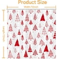 thumbnail image 6 of Christmas Shower Curtain Christmas Tree Red and White Shower Curtains for Bathroom Holiday Bathroom Curtain Decoration with Hooks 72x72 Inch, 6 of 6