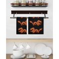 thumbnail image 3 of Dragon Flames Kitchen Dish Towels for Drying Dishes Set of 4, Orange Dragons Abstract Modern Art Waffle Weave Microfiber Hand Tea Bathroom Towels Quick Dry & Absorbent Towel 15.7x23.6, 3 of 7