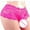 Hot Pink, variant on Plus Size Men's Briefs Cotton Solid Lace High Waist Underwear (Hot Pink,L)