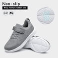 thumbnail image 4 of vibdiv Boys Girls Shoes Kids Sneakers Breathable Athletic Running Tennis Shoes Grey Big Kid 5, 4 of 6