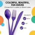 thumbnail image 6 of Exquisite Disposable Knives - 200 Purple Plastic Knives - Purple Party Supplies, 6 of 8