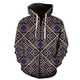 thumbnail image 1 of Sudadera con capucha y cremallera para hombre con estampado geométrico abstracto, estilo Harajuku para adolescentes, con estampado 3D, de manga larga, estilo hip hop, de gran tamaño., 1 of 6