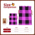 thumbnail image 3 of Pofeuu Purple Black Buffalo Plaid Print Burlap Bags with Drawstrings Drawstring Gift Bags Pouch Bag for Thankgiving Birthday Party Gift Wrapping Treats and Party Favors-Small, 3 of 9