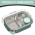 thumbnail image 3 of Stainless Steel Lunch Box 3-Grid Lunch Container,Portable Food Box Food Storage Container for Adult,The Partition Layer Can be Insulated with Water, 3 of 8
