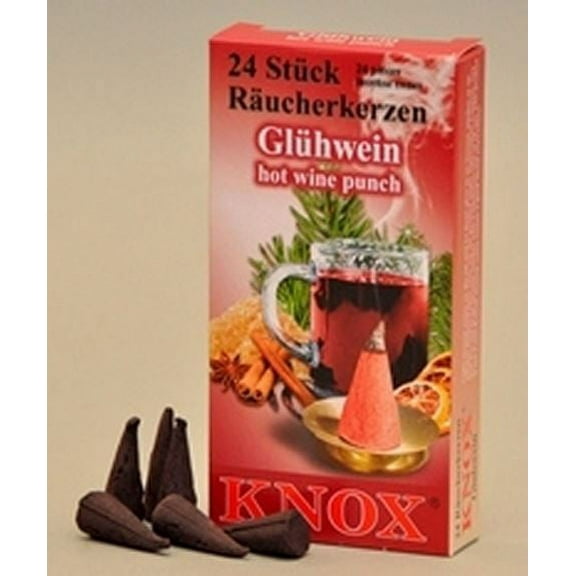Knox Wine Punch Gluhwein Scent Incense Cones Made Germany for Christmas Smokers