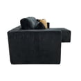 thumbnail image 5 of 102" Modular Sectional Boneless Sofa, L-Shaped Cloud Couch with Right Facing Chaise, No Assembly Corduroy Sleeper Sofa, Plush Deep Seat Modular Couch with Toss Pillows for Living Room, Black, 5 of 7