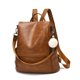 thumbnail image 1 of Mochila CHERUTY para mujer, piel sintética, antirrobo, color canela, 1 of 7