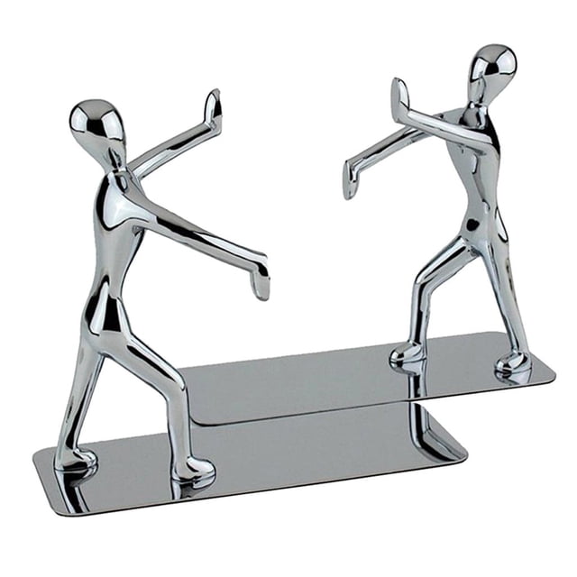 Par Antideslizante Man Extremos para Libros Sujetalibros Soportes para Libros Soporte para Libros de Escritorio para - Pta Baoblaze Extremo de libro de escritorio de metal