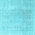 thumbnail image 1 of Ahgly Company Indoor Square Persian Light Blue Traditional Area Rugs, 3' Square, 1 of 4