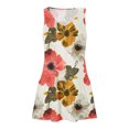 thumbnail image 4 of Staron Robes Décontractées pour Femmes en Liquidation à Moins de 10 $ Coupe Ample Col en V Sans Manches Robes Décontractées de Printemps Fête Plage Bohème Fluide Imprimé Floral Robe Trapèze TTG, 4 of 7