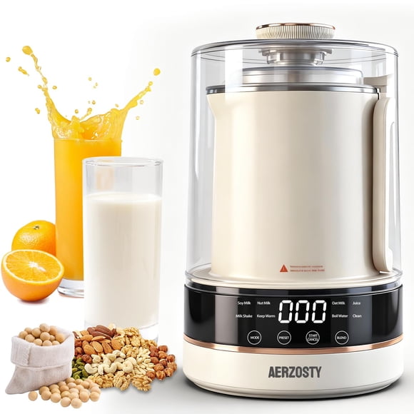10 in 1 Nut Milk Maker Machine, 40oz/1.2L Soy Milk Maker with Auto Clean/24H Delay/Keep Warm/Boil Water, Almond Milk Maker for Homemade Oat, Juice, M