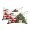 thumbnail image 3 of Ryvnso Satin Pillowcase Christmas Santa Claus2 Pillow Cases Standard Size 30x20in, 3 of 6