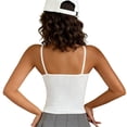 thumbnail image 5 of YFNNUP Tank Top for Womens Spaghetti Strap Camisole Lace Trim Sleeveless Shirt Summer Casual Tunic Shirt Basic Tank T-Shirts White Free Size, 5 of 6