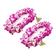 IDS Hula Hawaïen À Volants Simulé Fleur De Soie Luau Leis Danse Collier pour Fête Guirlande Boucle De Cou Fleur Artificielle Leis Tropical Hawaiian Party Collier