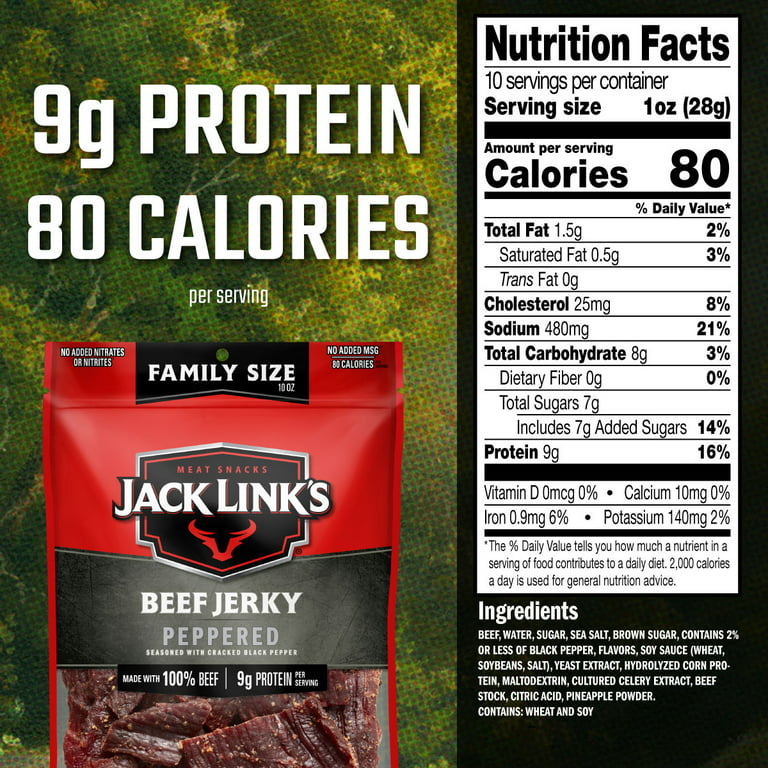 Jack Link's Original Beef Jerky, 10 oz, Resealable Bag