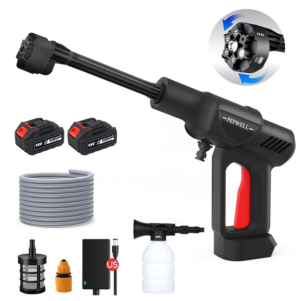 Vtin Portable Cordless Pressure Washer Electric Power Jet Water Wash Cleaner with Rechargeable 6-in-1 Nozzle Compatible with Makita Battery Car Washer Gun
