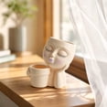 thumbnail image 5 of Hvot&aat Human Face Plant Vase Resin Succulent Planter with Attached Pot Cute Face Flower Pot for Home Desk Office Garden Decor, 5 of 5