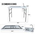 thumbnail image 3 of Tcbosik Folding & Portable Fish Cleaning Table with Sink and Faucet, Outdoor Camping Sink Station for Hunting, Picnic, BBQ, Off White, 3 of 7