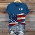 thumbnail image 5 of MEICHEN 250th Anniversary of The States Women's T Shirt Round Neck T Shirt with American Flag Design Cotton Top for July 4 Summer 4th of July Tops, 5 of 5