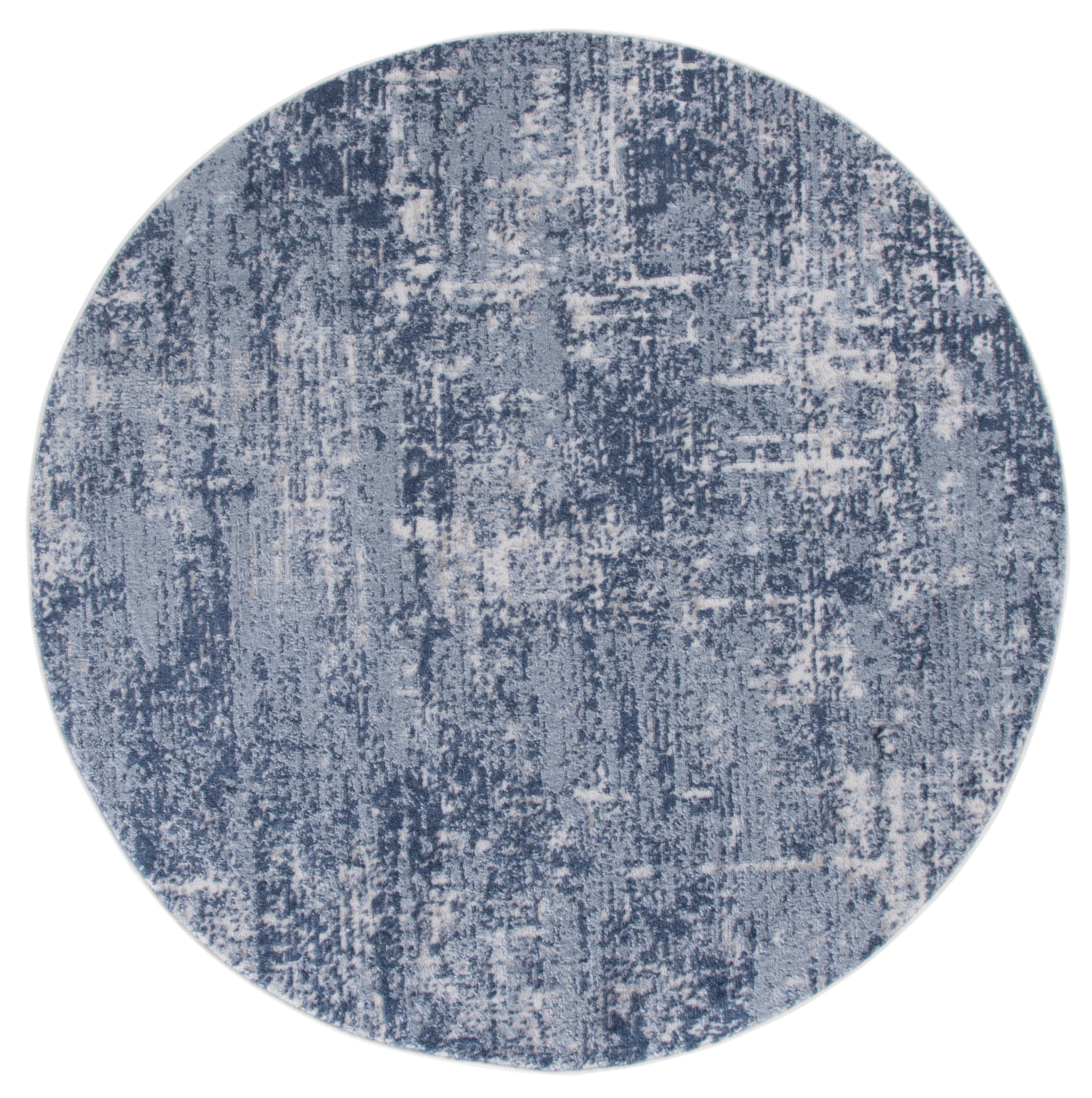 Safavieh Amelia Ian Abstract Area Rug, Ivory/Dark Blue, 3' x 3' Round
