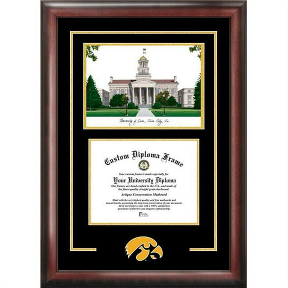 University of Iowa 8.5" x 11" Spirit Graduate Frame with Campus Image