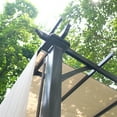thumbnail image 4 of MeetLeisure 10'x10' Outdoor Pergola with Retractable Shade Canopy, Heavy-Duty Metal Patio Pergola with Flat Top for Deck Garden, Beige, 4 of 9