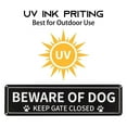 thumbnail image 4 of 12 X 3 Inch, 1 Piece Premium Aluminum Beware Of Dog Keep Gate Closed Sign, Rustproof Fade Resistant Warning Sign For Outdoor Fence Front Door Gate, For Home For Family, 4 of 6