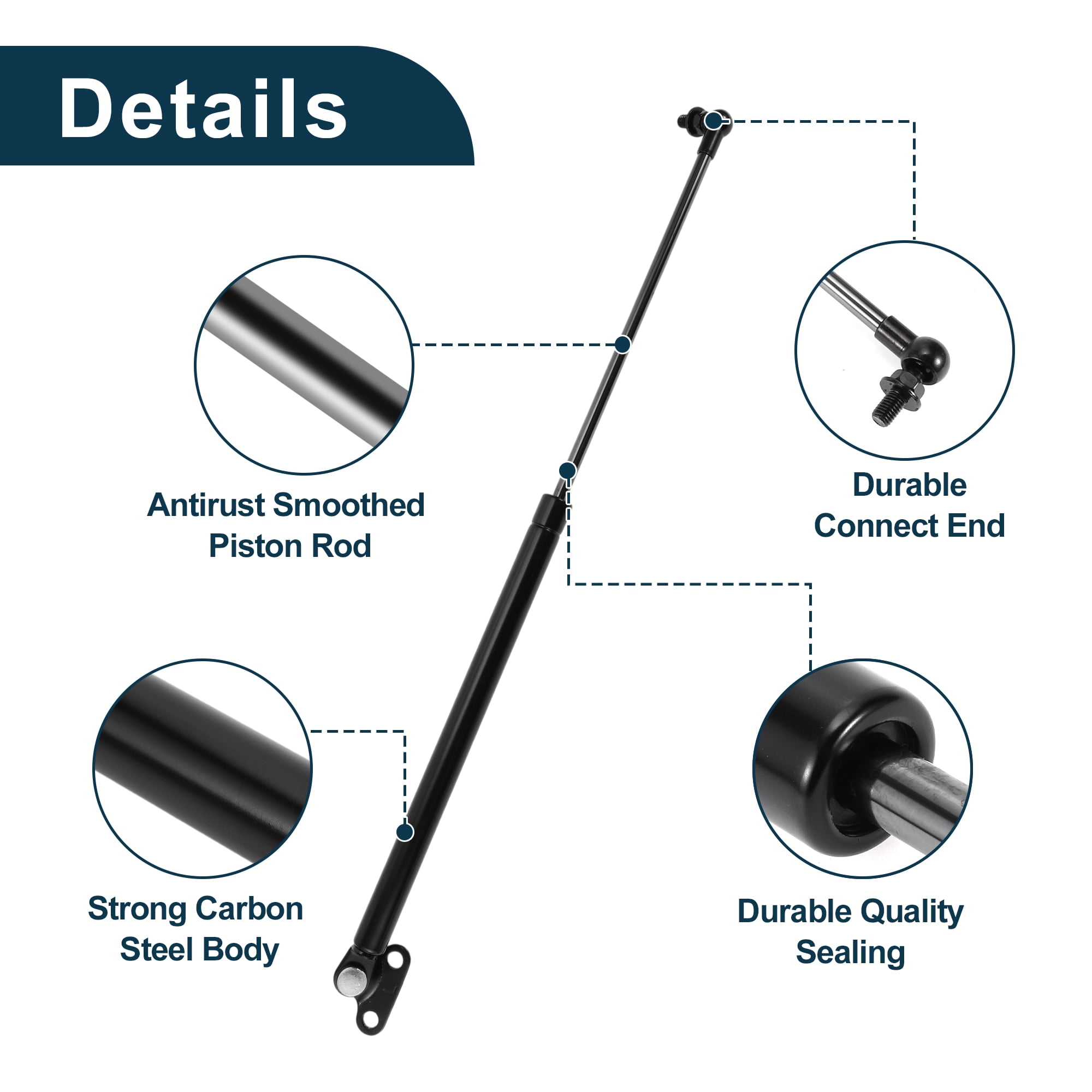 Unique Bargains 2Pcs Lift Supports Struts for Toyota Land Cruiser 100 Series 1998-2007