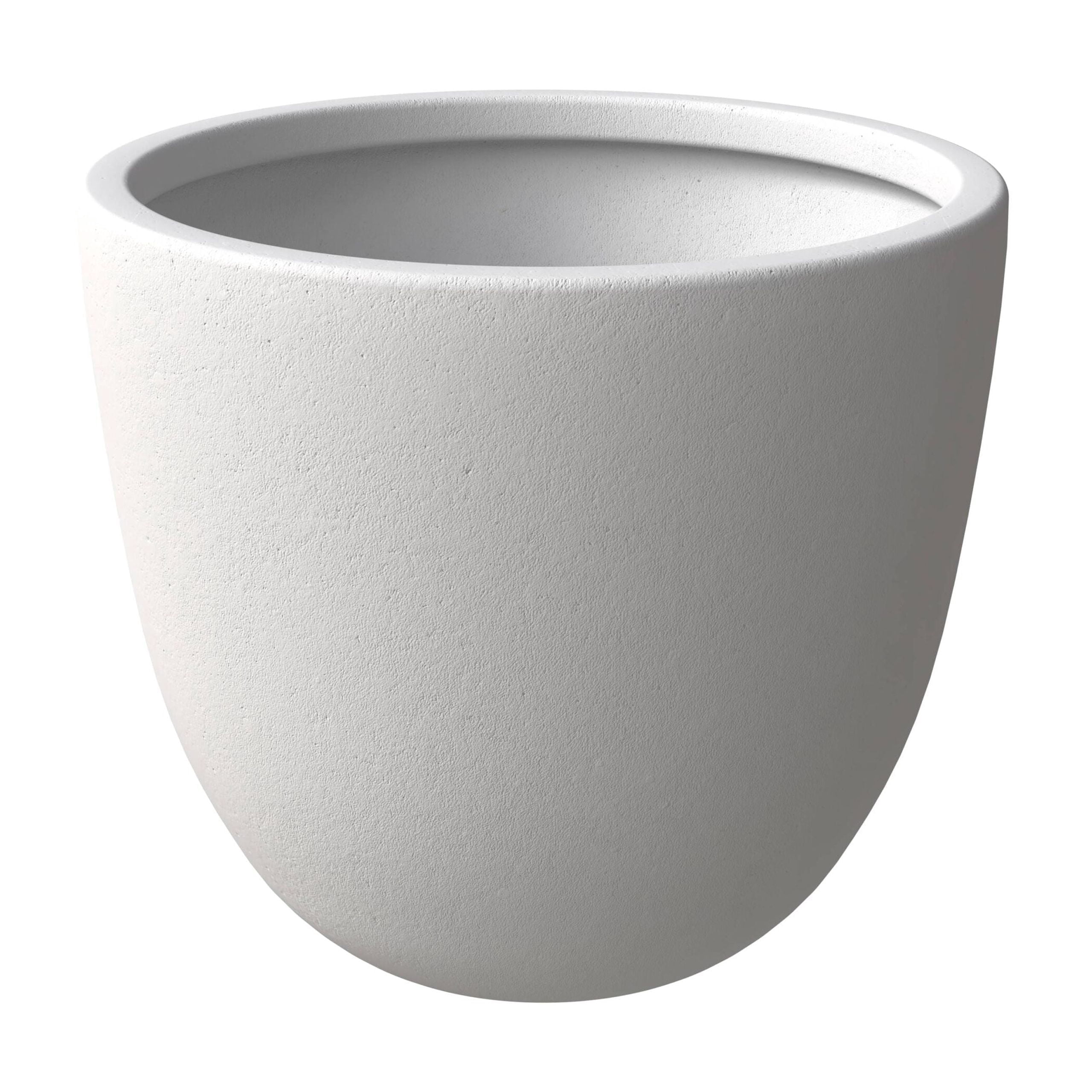 LeisureMod Dahlia Mid-Century Tapered Round Planter, Fiberstone & MgO Clay, Indoor/Outdoor Plant Pot