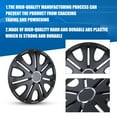 thumbnail image 4 of (4 Pack) 15 inch Universal Black Wheel Rim Cover Hubcaps Snap on Car Truck SUV-Black Matte, 4 of 9