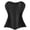 Black, variant on Women's Overbust Corset Waist Cincher Side Zipper Lace Up Smooth Fabric Party Coffee XL