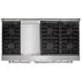 thumbnail image 4 of KOSTCH 48in Natural Gas Range with 6 Sealed Burners & 1 Griddle, Double Ovens (4.6 & 2.2 Cu. ft.), Stainless Steel in White, 110V, 4 of 7