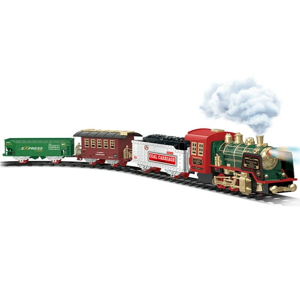 APPIE Train Set Toy Railway Toy, jouet de train électrique de grande taille  avec télécommande, lumières, dinosaures, vapeur, pour 3 à 8+ enfants 