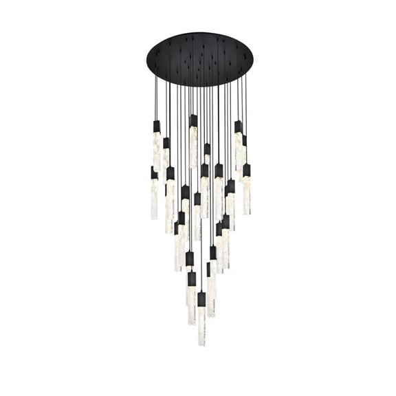 Elegant Lighting Aurora 42 Inch Chandelier In Black