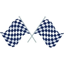 Checkered Blue White Flag Racing Car Sticker Vinyl Decal Laptop Room Bedroom Decor Window Vinyl Decal Sticker High Quality Waterproof Adhesive Bumper Sticker (40x14inch)