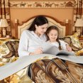 thumbnail image 4 of meiyoeat Cowboy Boot Sunflower Twin Comforter Sets,Western Floral Vintage Print Bedding Set,Reversible,2-Piece,1 Comforter and 1 Pillowcase, 4 of 7