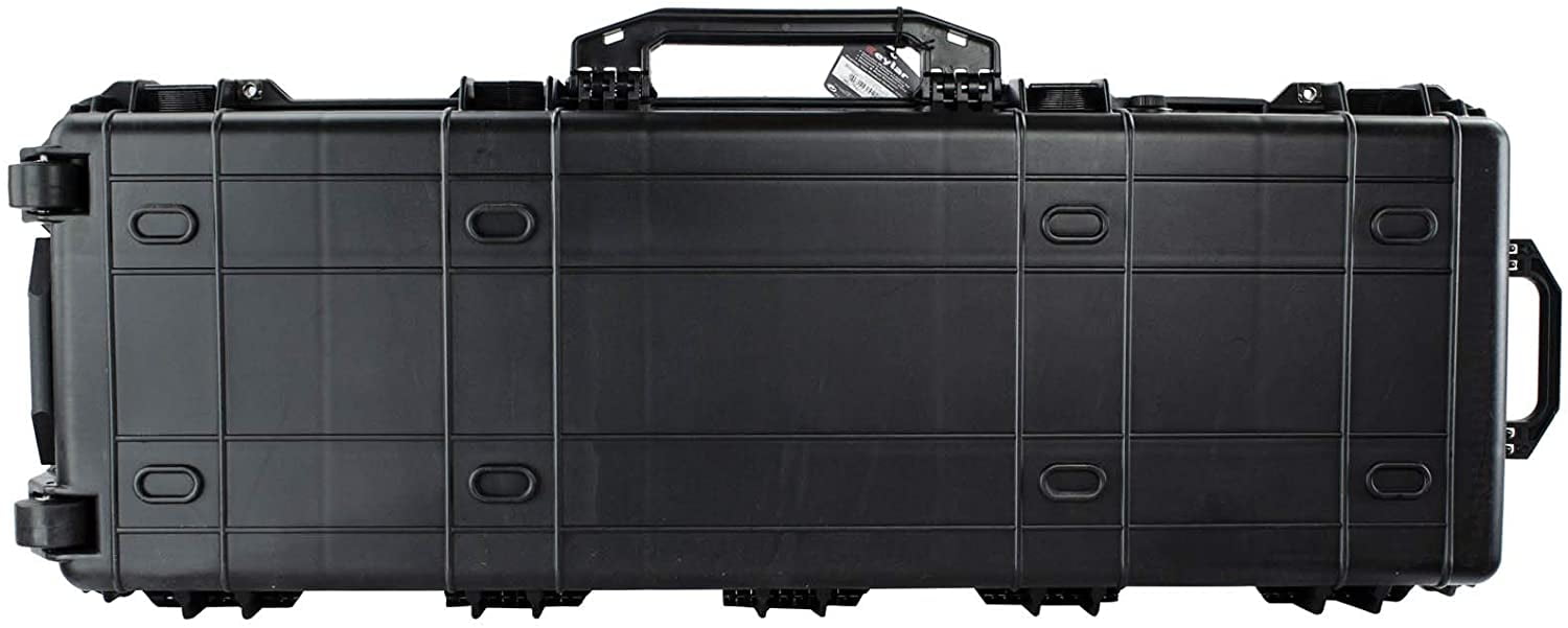 48" Protective Roller Rifle Case Water and Shock Resistant w/ Foam by Eylar Black